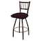 Holland Bar Stool Co 36" Swivel Bar Stool, Bronze Finish, Canter Bordeaux Seat 81036BZ005 - alternate 1